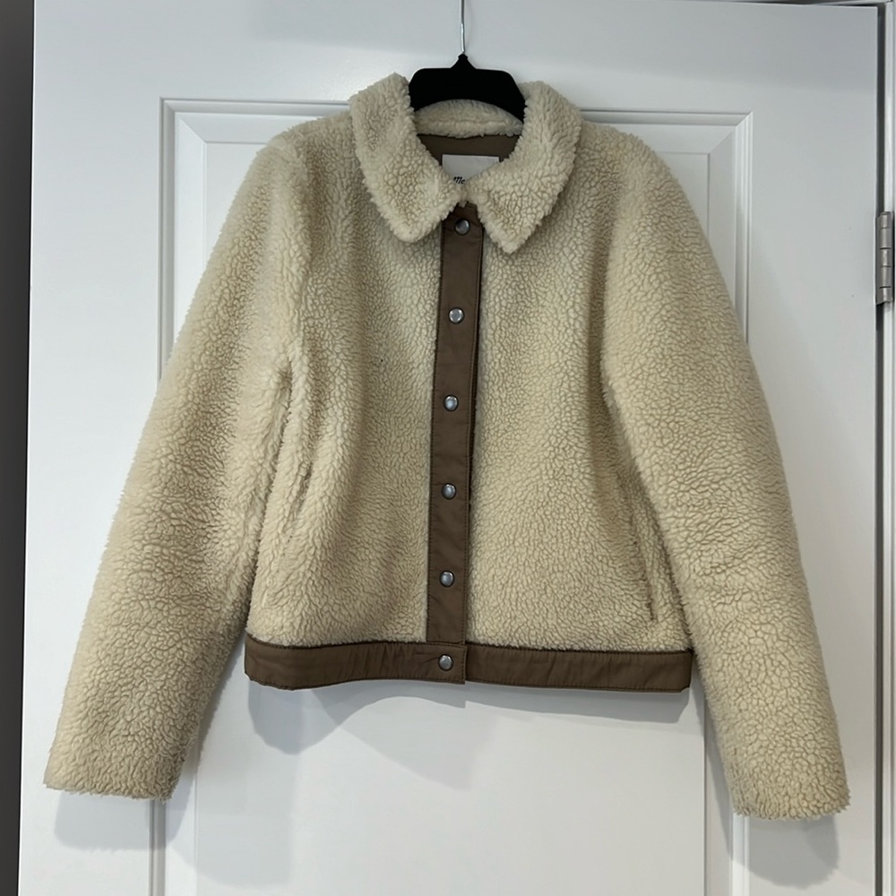 Madewell Sherpa bomber jacket